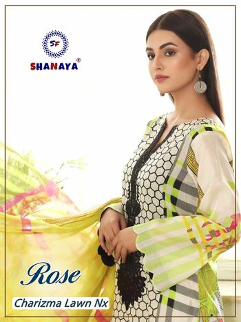 SHANAYA ROSE CHARIZMA LAWN NX PAKISTANI LAWN SUITS LATEST CATALOG