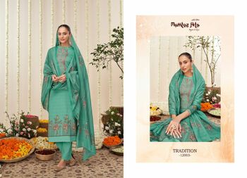 MUMTAZ ARTS THE TALES OF TRADITION VISCOSE JAM SATIN SUITS NEW CATALOGUE