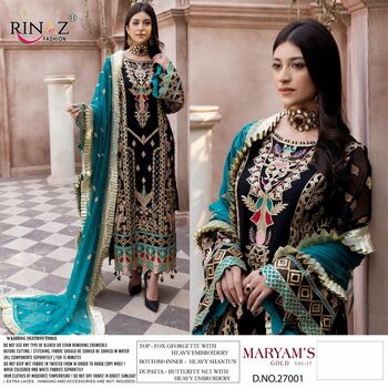 RINAZ FASHION MARYAMâ€™S GOLD VOL 17 PAKISTANI SUITS LATEST CATALOGUE 2022