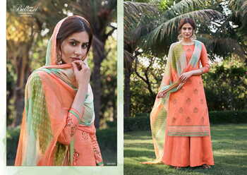 BELLIZA AMOGH COTTON PRINTED MIRROR HANDWORK SUITS