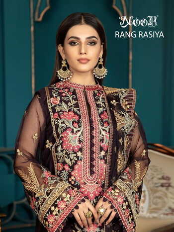 NOOR RANG RASIYA GEORGETTE PAKISTANI SUITS LATEST CATALOGUE