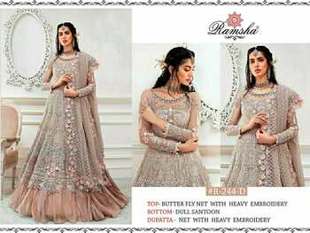 RAMSHA PRESENT R 244 PAKISTANI SALWAR KAMEEZ MANUFACTURER