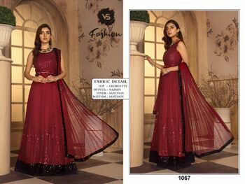 VS FASHION D.NO 1073 PAKISTANI HEAVY SUITS SUPPLIER SURAT