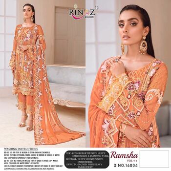 RINAZ RAMSHA VOL 11 PAKISTANI SUITS WHOLESALER SURAT