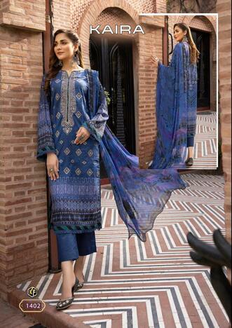 KEVAL FAB KAIRA VOL 14 COTTON LAWN KARACHI SUITS AT SURAT