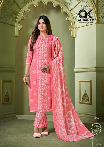 AL KARAM CHARIZMA SIGNATURE PRINTS COTTON KARACHI SUITS AT SURAT