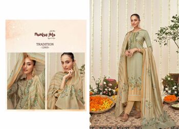 MUMTAZ ARTS THE TALES OF TRADITION VISCOSE JAM SATIN SUITS NEW CATALOGUE