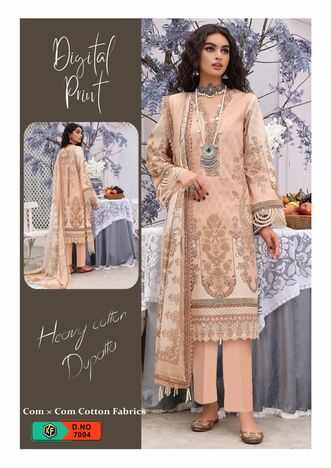 KEVAL FAB SOBIA NAZIR LUXURY VOL 7 COTTON KARACHI PRINTED SUITS SURAT