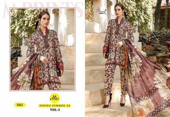 SHREE FABS M PRINTS SPRING SUMMER 23 VOL 2 COTTON PAKISTANI SUITS SURAT