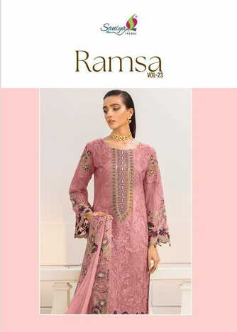 SANIYA TRENDZ RAMSHA VOL 23 GEORGETTE PAKISTANI SUITS