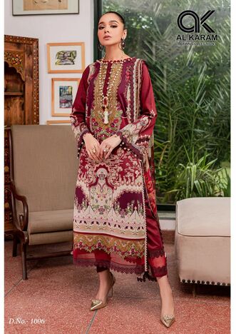 AL KARAM FLORENCE DESIGNER KARACHI SUITS WHOLESALE PRICE