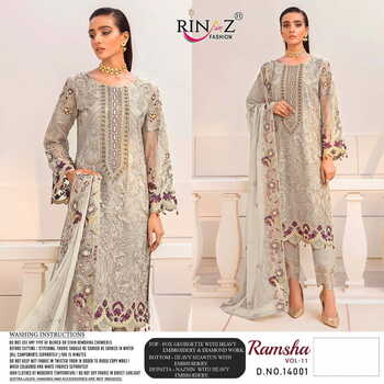 RINAZ RAMSHA VOL 11 PAKISTANI SUITS WHOLESALER SURAT