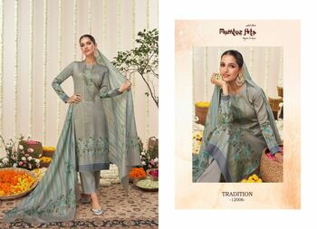 MUMTAZ ARTS THE TALES OF TRADITION VISCOSE JAM SATIN SUITS NEW CATALOGUE