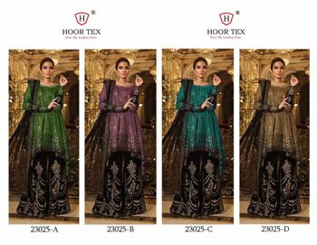 HOOR TEX 23025 A TO D FOX GEORGETTE SALWAR KAMEEZ