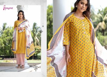 PSYNA COTTON CANDY PRINTED KURTI PANT WITH DUPATTA LATEST CATALOGUE