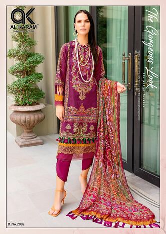 AL KARAM FIRDOUS VOL 2 LAWN COTTON KARACHI SUITS WHOLESALER