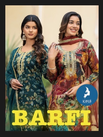 KAYA BARFI KURTI PANT WITH DUPATTA NEW CATALOGUE