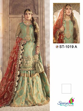 SANIYA TRENDZ ST 1019 PAKISTANI SUITS BRIDAL COLLECTION