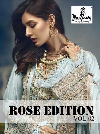 MAJESTY ROSE EDITION VOL 2 PAKISTANI SUITS LATEST CATALOGUE