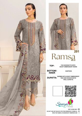 SANIYA TRENDZ RAMSHA VOL 23 GEORGETTE PAKISTANI SUITS