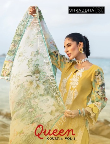 SHRADDHA NX QUEEN COURT NX VOL 1 DESIGNER PAKISTANI SUITS SURAT