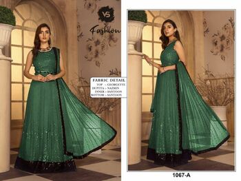 VS FASHION D.NO 1073 PAKISTANI HEAVY SUITS SUPPLIER SURAT