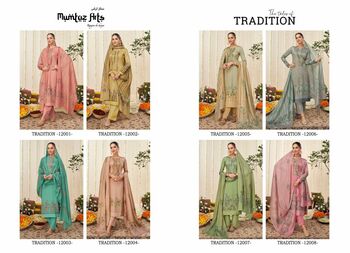 MUMTAZ ARTS THE TALES OF TRADITION VISCOSE JAM SATIN SUITS NEW CATALOGUE