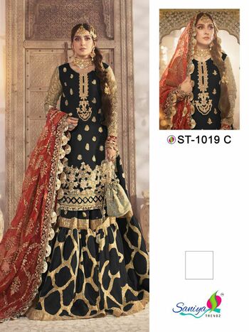 SANIYA TRENDZ ST 1019 PAKISTANI SUITS BRIDAL COLLECTION