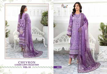 SHREE FABS CHEVRON LUXURY LAWN COLLECTION VOL 14 PAKISTANI SUITS SURAT