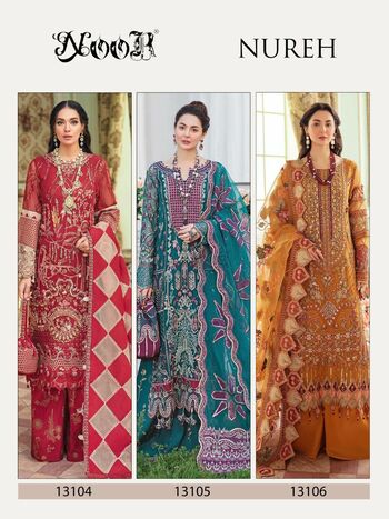 NOOR NUREH GEORGETTE PAKISTANI SUITS LATEST CATALOGUE