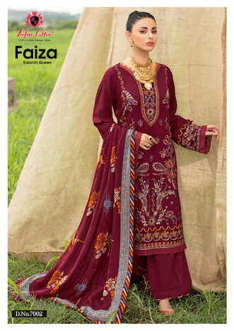 NAFISA COTTON FAIZA KARACHI QUEEN VOL 7 COTTON PRINTED KARACHI SUITS