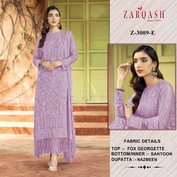 ZARQASH Z 3009 GEORGETTE EMBROIDERY SALWAR SUITS CATALOGUE