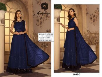 VS FASHION D.NO 1073 PAKISTANI HEAVY SUITS SUPPLIER SURAT