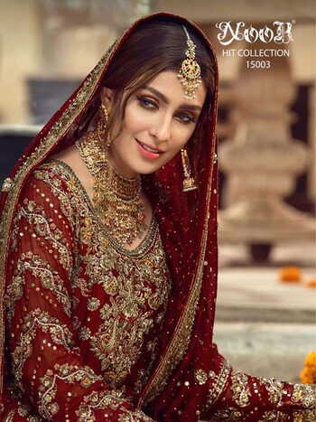 NOOR 15003 HIT COLOUR PAKISTANI SUITS LATEST CATALOGUE