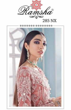 RAMSHA PRESENT R 285 NX EMBROIDERED PAKISTANI SUITS WHOLESALE