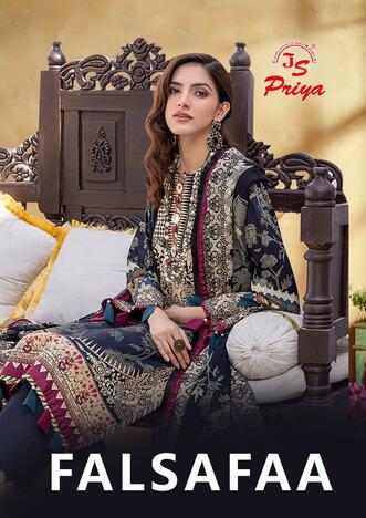 JS PRIYA FALSAFAA RAYON PRINTED KARACHI SUITS AT BEST PRICE