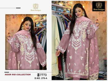 ZIAAZ DESIGNS NOOR RID COLLECTION 278 SERIES PAKISTANI SUITS