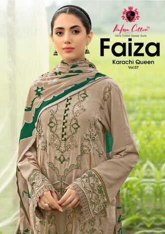 NAFISA COTTON FAIZA KARACHI QUEEN VOL 7 COTTON PRINTED KARACHI SUITS