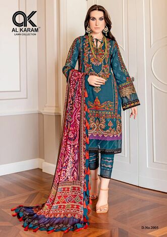 AL KARAM FIRDOUS VOL 2 LAWN COTTON KARACHI SUITS WHOLESALER