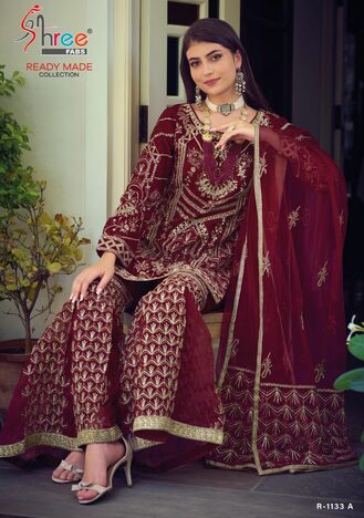 SHREE FABS SR 1133 ORGANZA READYMADE PAKISTANI SUITS SURAT