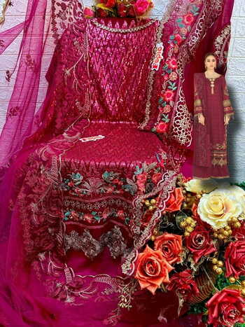 FEPIC ROSEMEEN C 1301 GEORGETTE PAKISTANI SUITS CATALOGUE