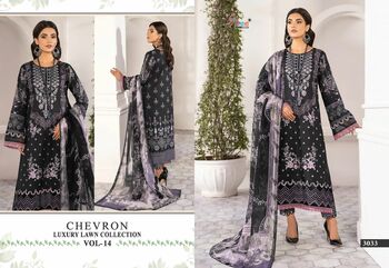 SHREE FABS CHEVRON LUXURY LAWN COLLECTION VOL 14 PAKISTANI SUITS SURAT