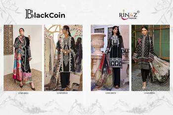 RINAZ FASHION BLACKCOIN CAMBRIC COTTON PAKISTANI SUITS SURAT