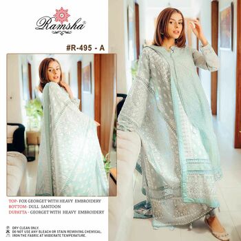 RAMSHA PRESENT R 495 NX PAKISTANI SUITS NEW CATALOGUE