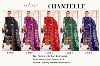 ZARQASH CHANTELLE Z 2025 PAKISTANI SUITS WHOLESALER