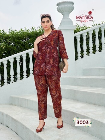 RADHIKA CORD VOL3 READYMADE CO-ORD SET DISTRIBUTOR IN SURAT