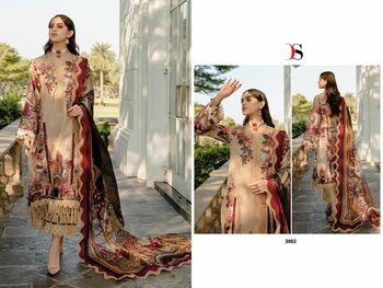 DEEPSY SUITS FIRDOUS SOLITAIRE VOL 3 NX COTTON EMBROIDERY PAKISTANI SUITS