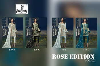 MAJESTY ROSE EDITION VOL 2 PAKISTANI SUITS LATEST CATALOGUE