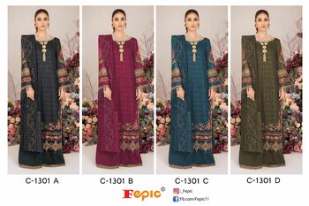 FEPIC ROSEMEEN C 1301 GEORGETTE PAKISTANI SUITS CATALOGUE