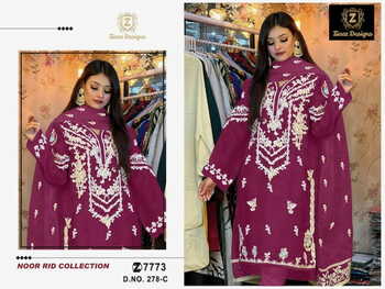 ZIAAZ DESIGNS NOOR RID COLLECTION 278 SERIES PAKISTANI SUITS